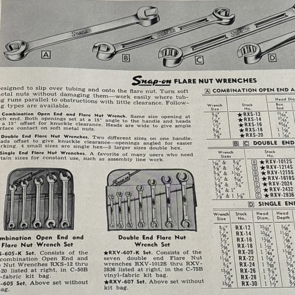 Vintage 1958 Snap-on Tools Catalog W Tool Equipment Kenosha Wisconsin
